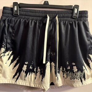 Kill Crew Black and White Athletic Shorts